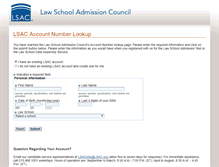 Tablet Screenshot of lsaclookup.lsac.org